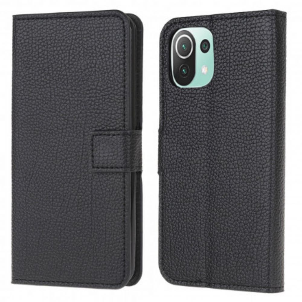 Flip Case Für Xiaomi Mi 11 Lite 5G NE / Mi 11 Lite 4G / 5G Litschi-korn