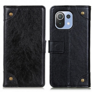 Flip Case Für Xiaomi Mi 11 Lite 5G NE / Mi 11 Lite 4G / 5G Nappaleder-style