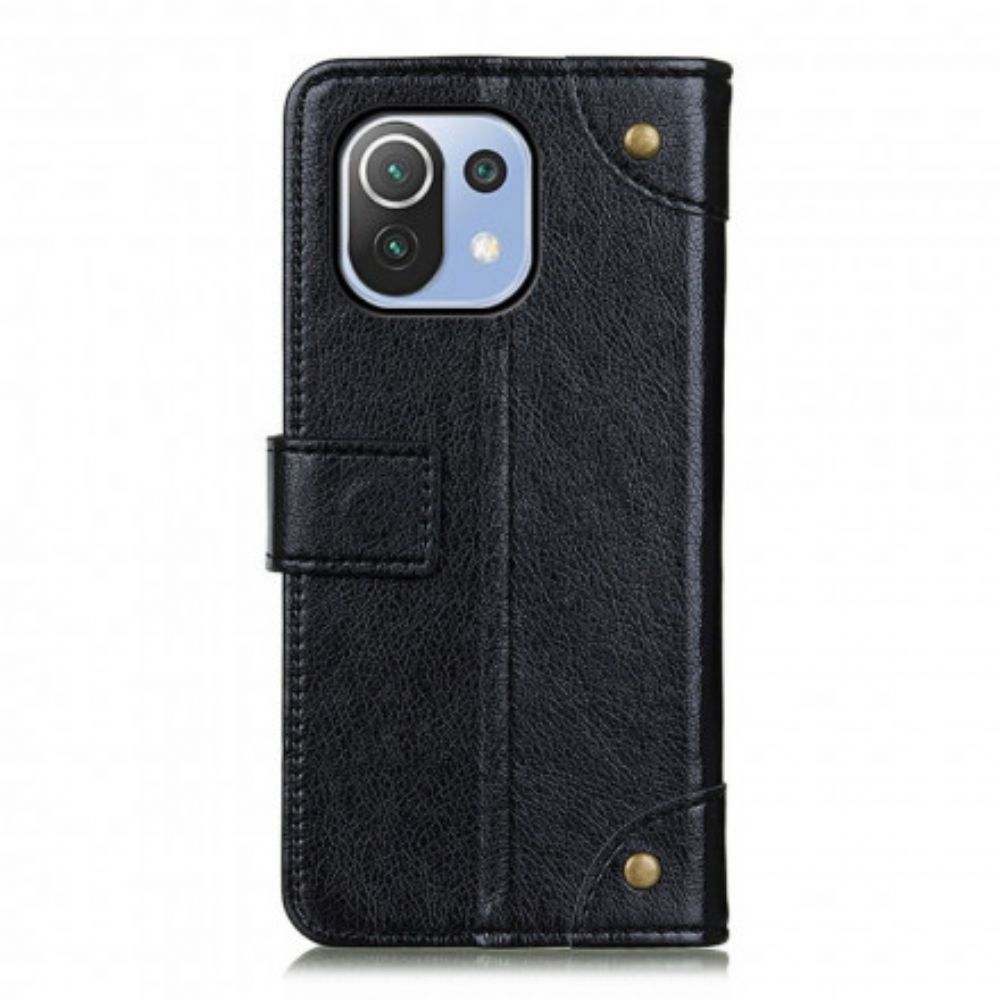 Flip Case Für Xiaomi Mi 11 Lite 5G NE / Mi 11 Lite 4G / 5G Nappaleder-style