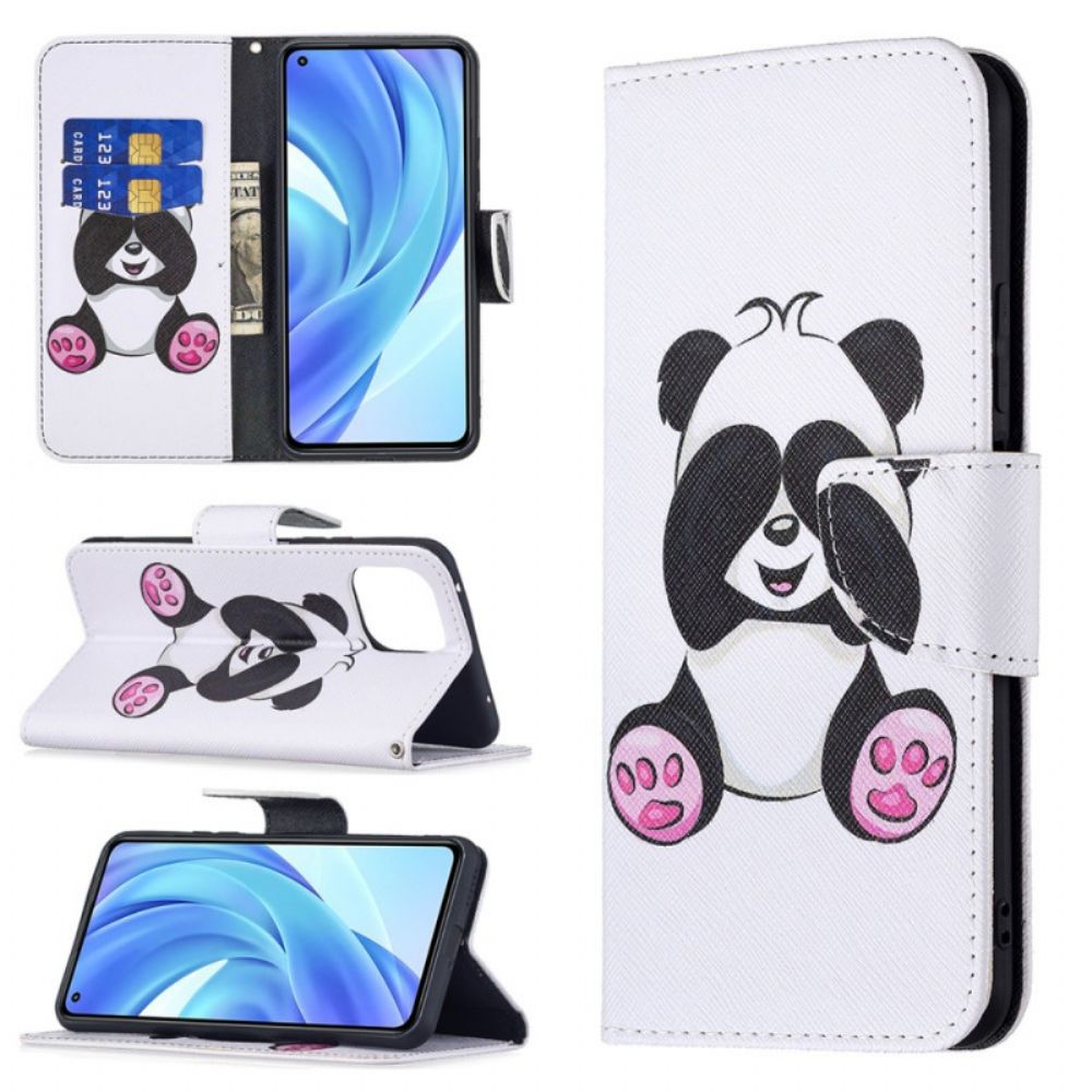 Flip Case Für Xiaomi Mi 11 Lite 5G NE / Mi 11 Lite 4G / 5G Panda-spaß