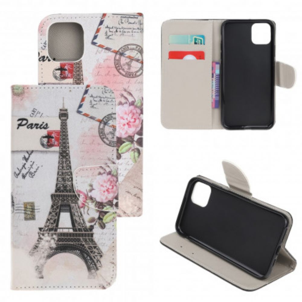 Flip Case Für Xiaomi Mi 11 Lite 5G NE / Mi 11 Lite 4G / 5G Retro-eiffelturm