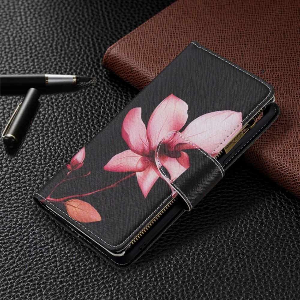 Flip Case Für Xiaomi Mi 11 Lite 5G NE / Mi 11 Lite 4G / 5G Rosa Blumentasche Mit Reißverschluss