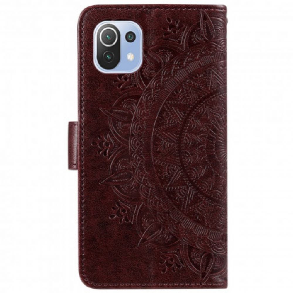 Flip Case Für Xiaomi Mi 11 Lite 5G NE / Mi 11 Lite 4G / 5G Sonnen-mandala