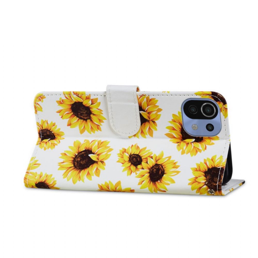 Flip Case Für Xiaomi Mi 11 Lite 5G NE / Mi 11 Lite 4G / 5G Sonnenblumen