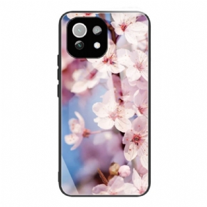 Handyhülle Für Xiaomi Mi 11 Lite 5G NE / Mi 11 Lite 4G / 5G Blumen Aus Gehärtetem Glas