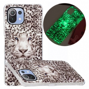 Hülle Für Xiaomi Mi 11 Lite 5G NE / Mi 11 Lite 4G / 5G Fluoreszierender Leopard