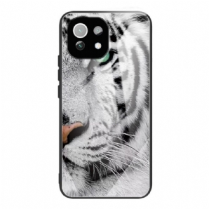 Hülle Für Xiaomi Mi 11 Lite 5G NE / Mi 11 Lite 4G / 5G Tiger Gehärtetes Glas