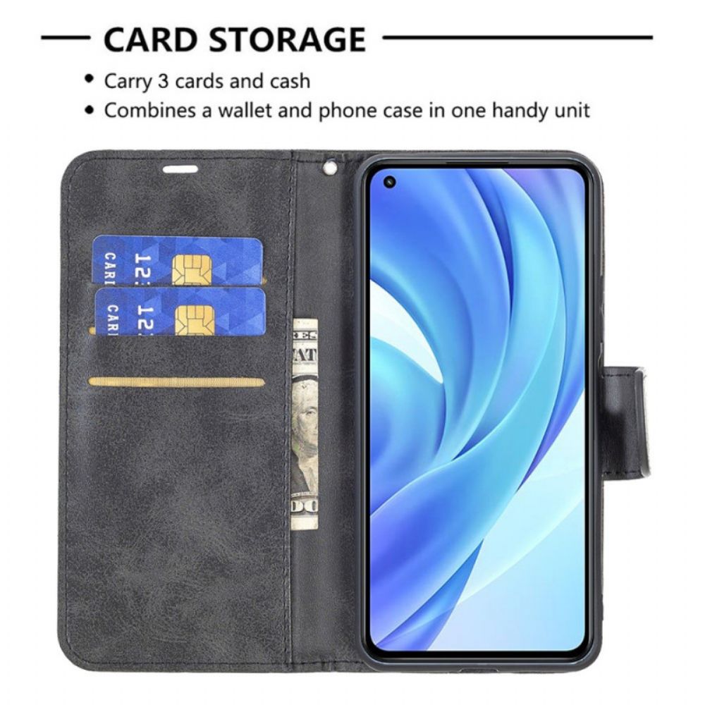 Lederhüllen Für Xiaomi Mi 11 Lite 5G NE / Mi 11 Lite 4G / 5G Flip Case Glatte Schräge Klappe