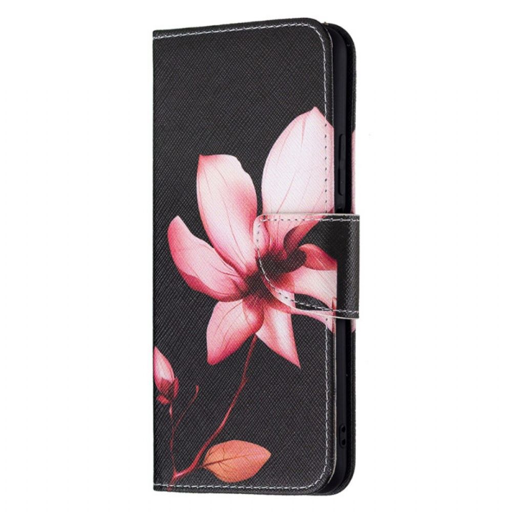 Lederhüllen Für Xiaomi Mi 11 Lite 5G NE / Mi 11 Lite 4G / 5G Rosa Blume