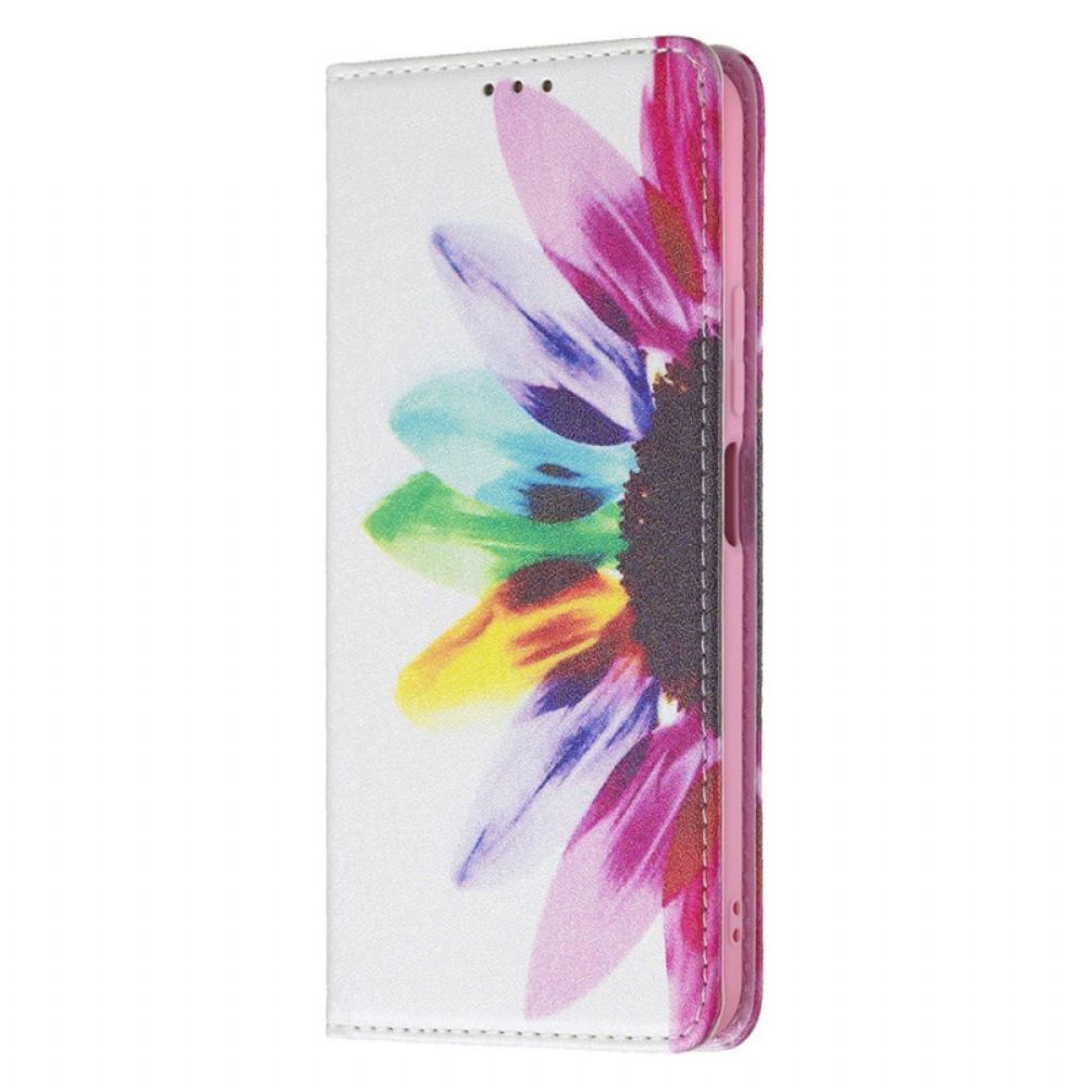 Schutzhülle Für Xiaomi Mi 11 Lite 5G NE / Mi 11 Lite 4G / 5G Flip Case Aquarell Blume