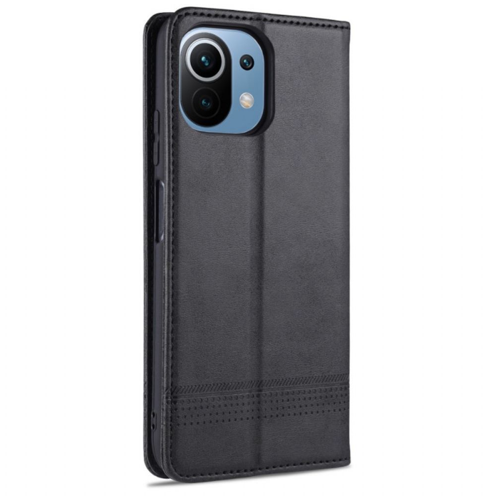 Schutzhülle Für Xiaomi Mi 11 Lite 5G NE / Mi 11 Lite 4G / 5G Flip Case Azns Lederstil