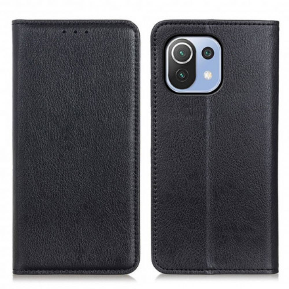 Schutzhülle Für Xiaomi Mi 11 Lite 5G NE / Mi 11 Lite 4G / 5G Flip Case Elegance Litschi-spaltleder