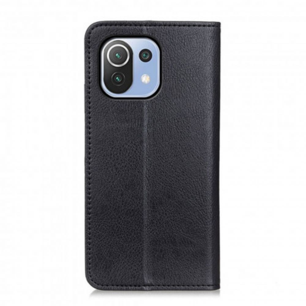 Schutzhülle Für Xiaomi Mi 11 Lite 5G NE / Mi 11 Lite 4G / 5G Flip Case Elegance Litschi-spaltleder