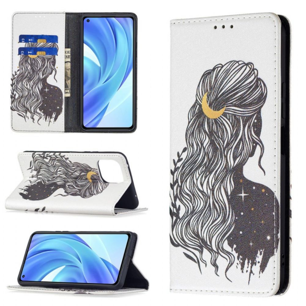 Schutzhülle Für Xiaomi Mi 11 Lite 5G NE / Mi 11 Lite 4G / 5G Flip Case Hübsches Haar