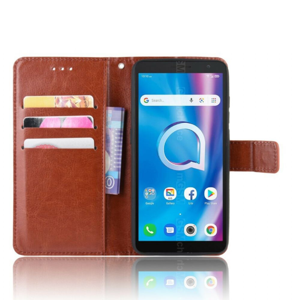 Flip Case Für Alcatel 1B (2024) Auffälliges Kunstleder