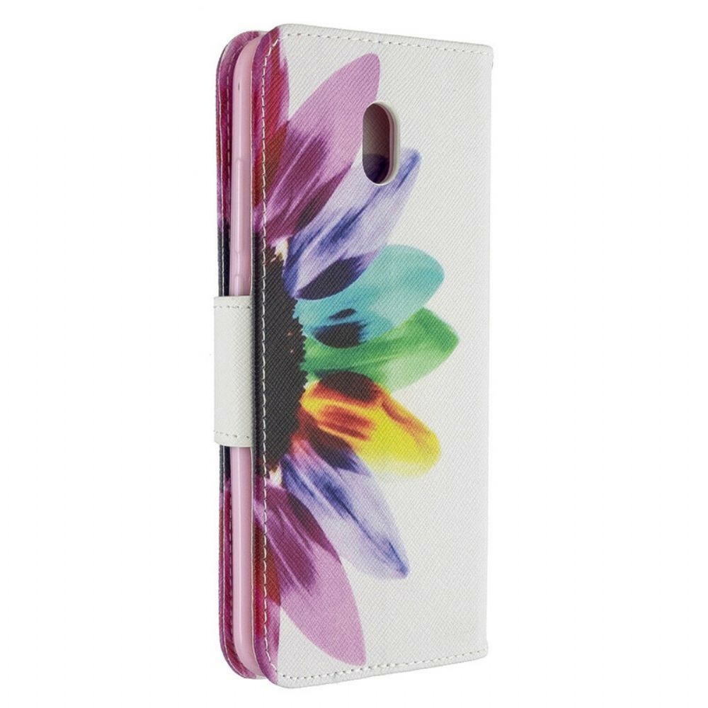 Flip Case Für Xiaomi Redmi 8A Aquarell Blume