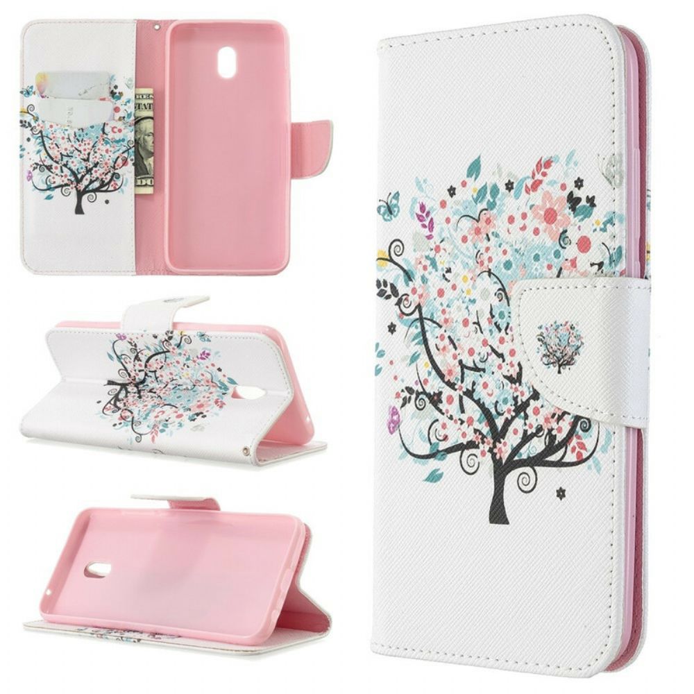 Flip Case Für Xiaomi Redmi 8A Blumiger Baum