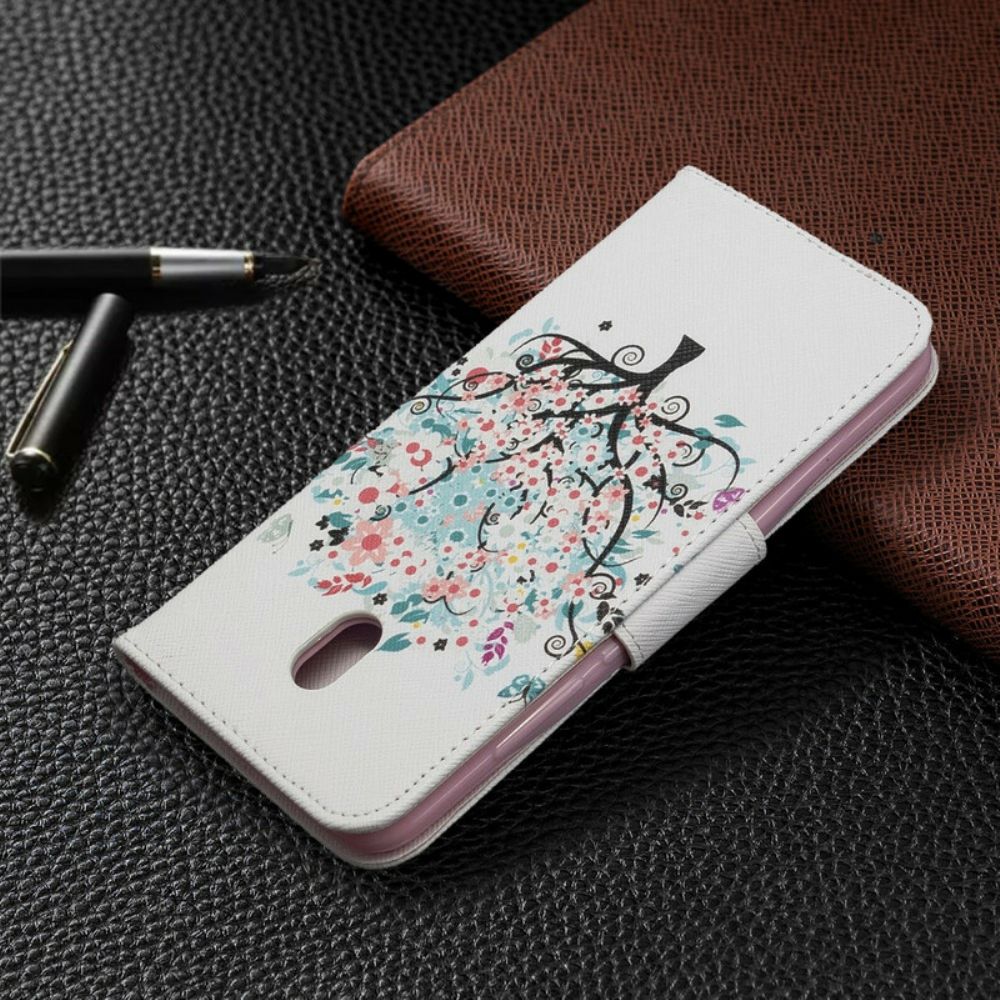 Flip Case Für Xiaomi Redmi 8A Blumiger Baum