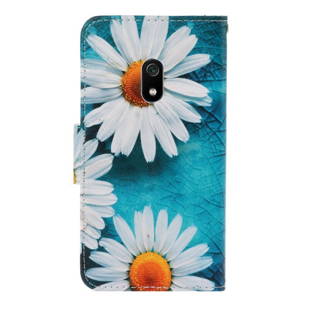 Flip Case Für Xiaomi Redmi 8A Mit Kordel Tanga-gänseblümchen