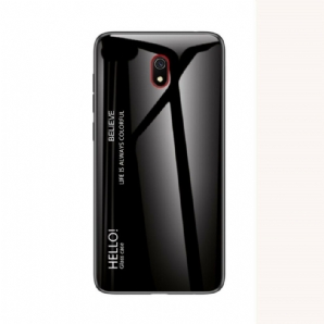 Handyhülle Für Xiaomi Redmi 8A Hallo Tempered Glass