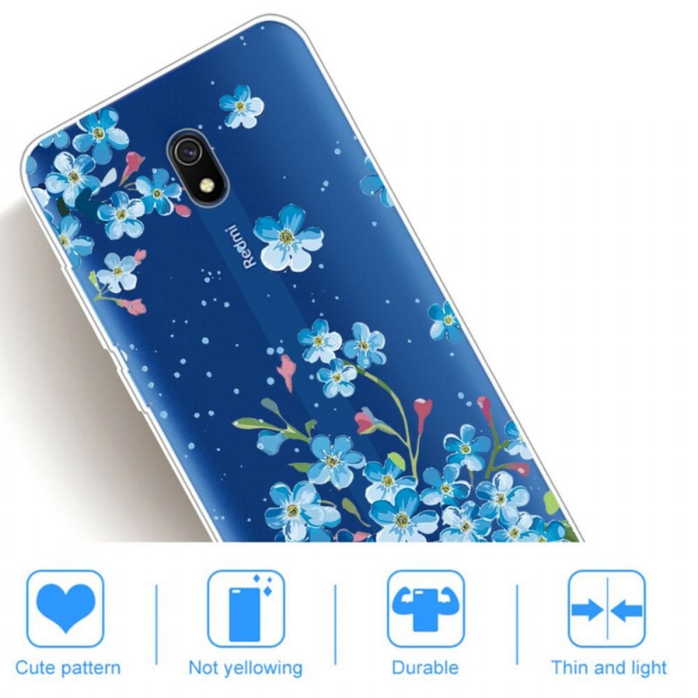 Hülle Für Xiaomi Redmi 8A Blauer Blumenstrauß