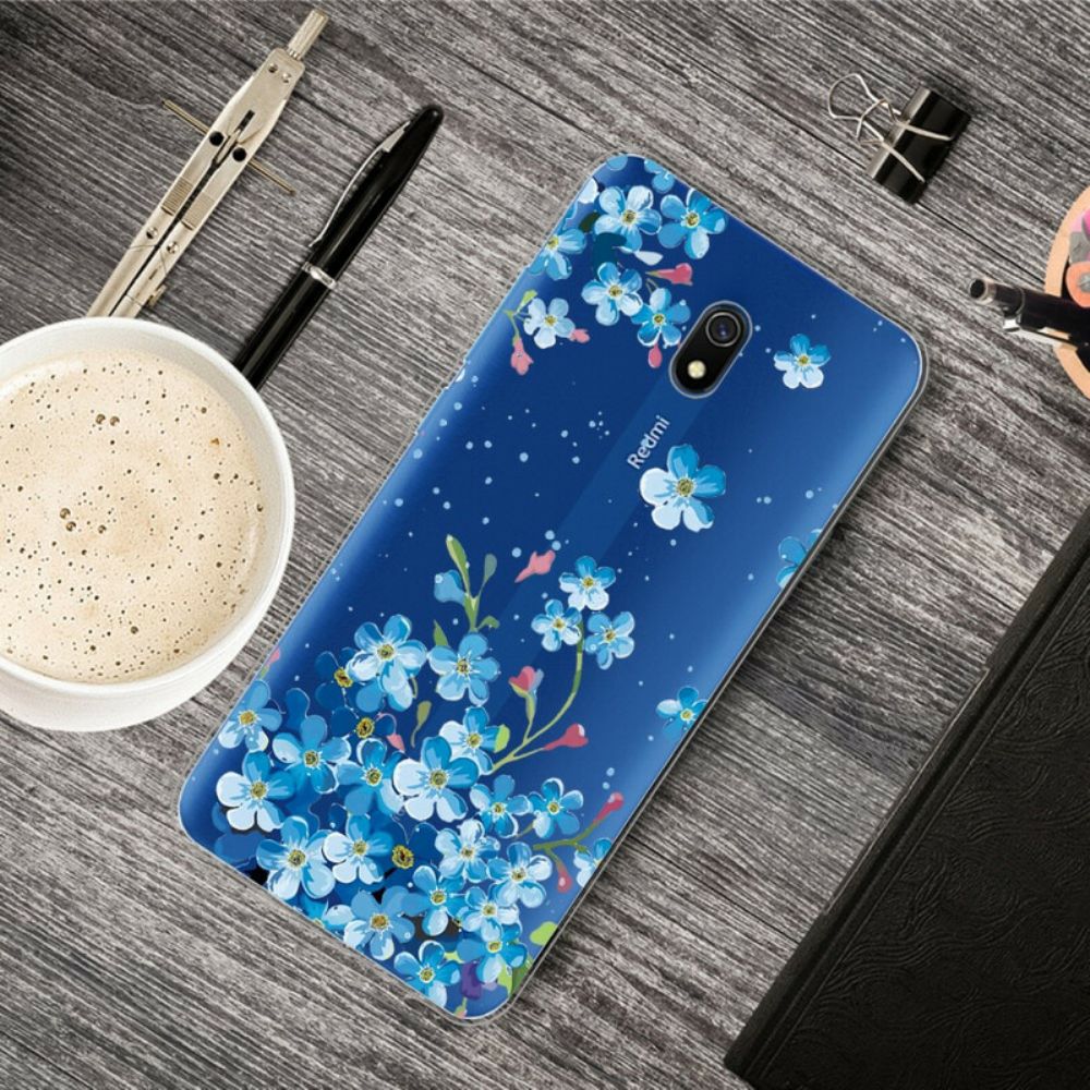 Hülle Für Xiaomi Redmi 8A Blauer Blumenstrauß