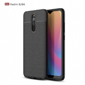 Hülle Für Xiaomi Redmi 8A Doppellinie Litschi-leder-effekt