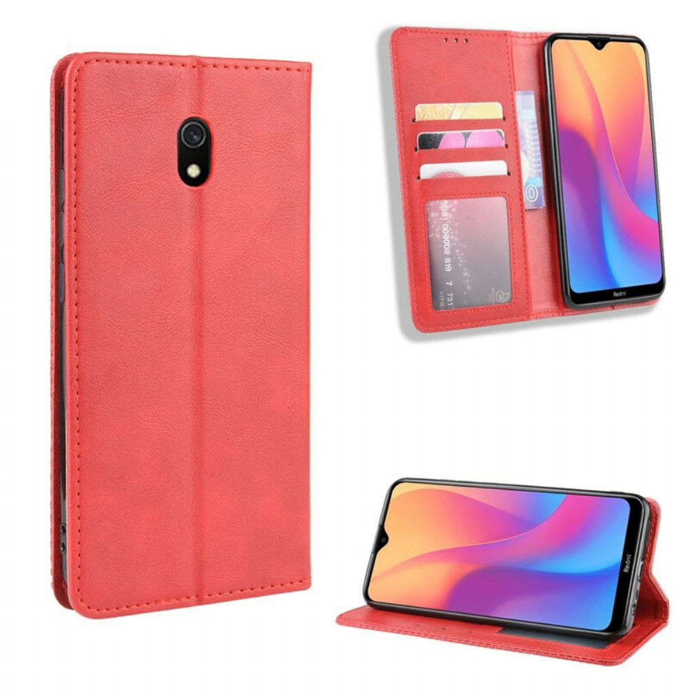 Schutzhülle Für Xiaomi Redmi 8A Flip Case Stilisierter Vintage-ledereffekt