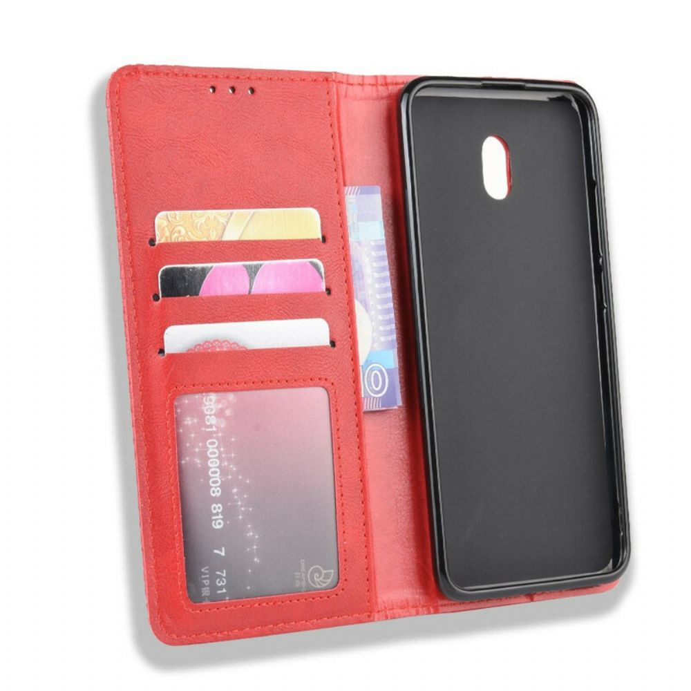 Schutzhülle Für Xiaomi Redmi 8A Flip Case Stilisierter Vintage-ledereffekt