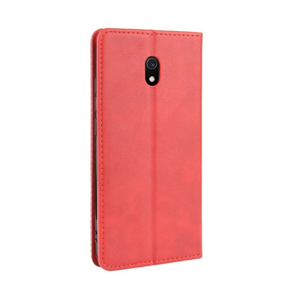 Schutzhülle Für Xiaomi Redmi 8A Flip Case Stilisierter Vintage-ledereffekt