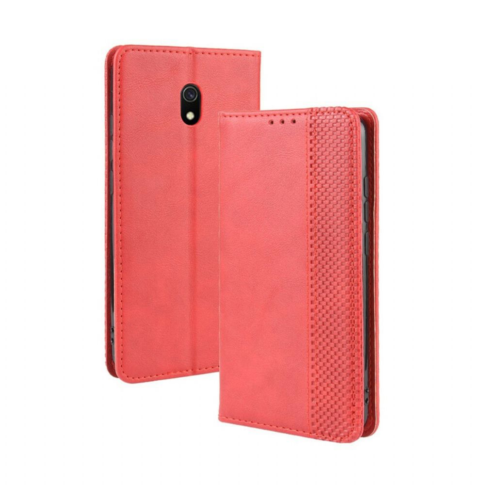 Schutzhülle Für Xiaomi Redmi 8A Flip Case Stilisierter Vintage-ledereffekt