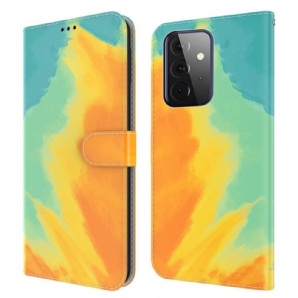 Flip Case Für Samsung Galaxy A72 4G / 5G Aquarell