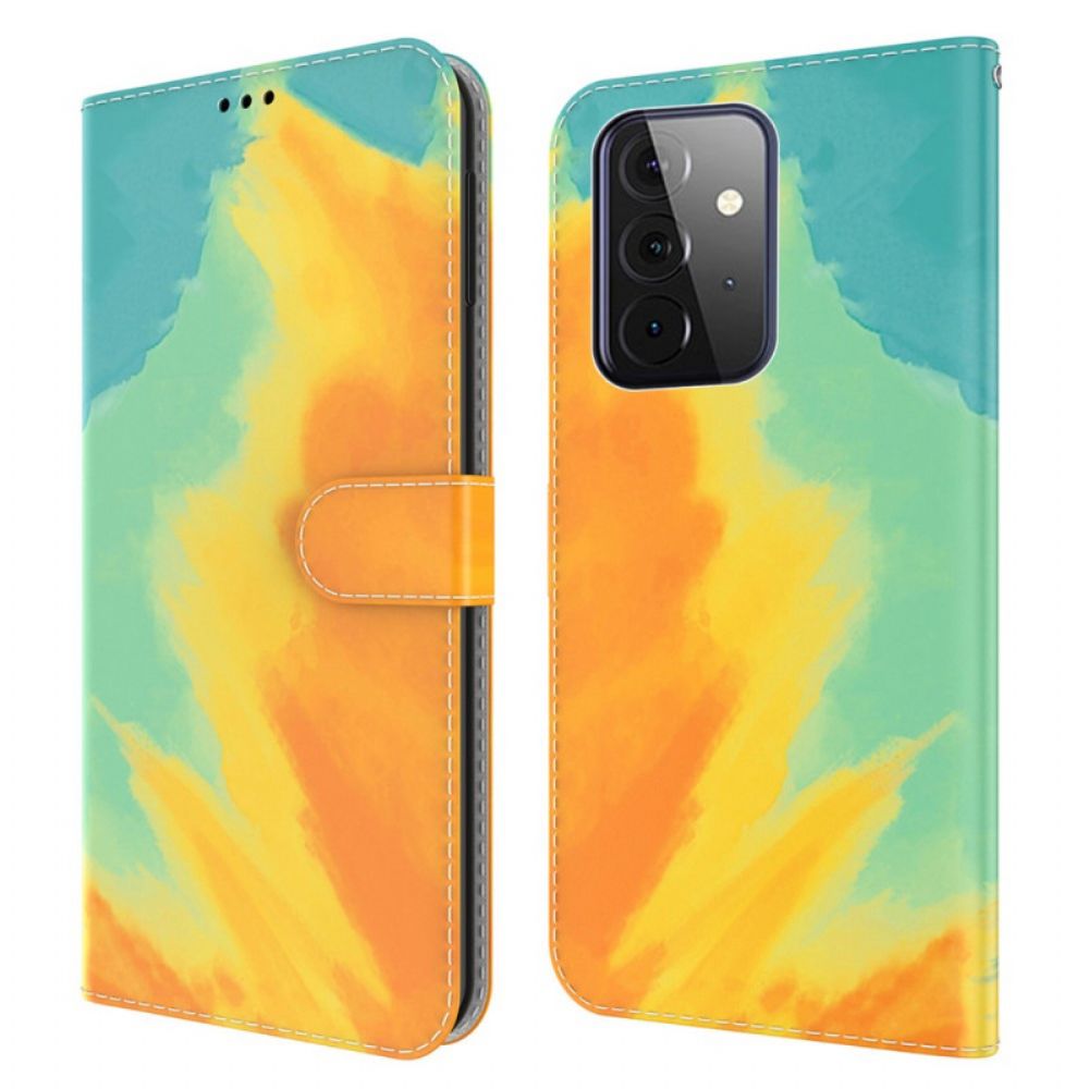 Flip Case Für Samsung Galaxy A72 4G / 5G Aquarell