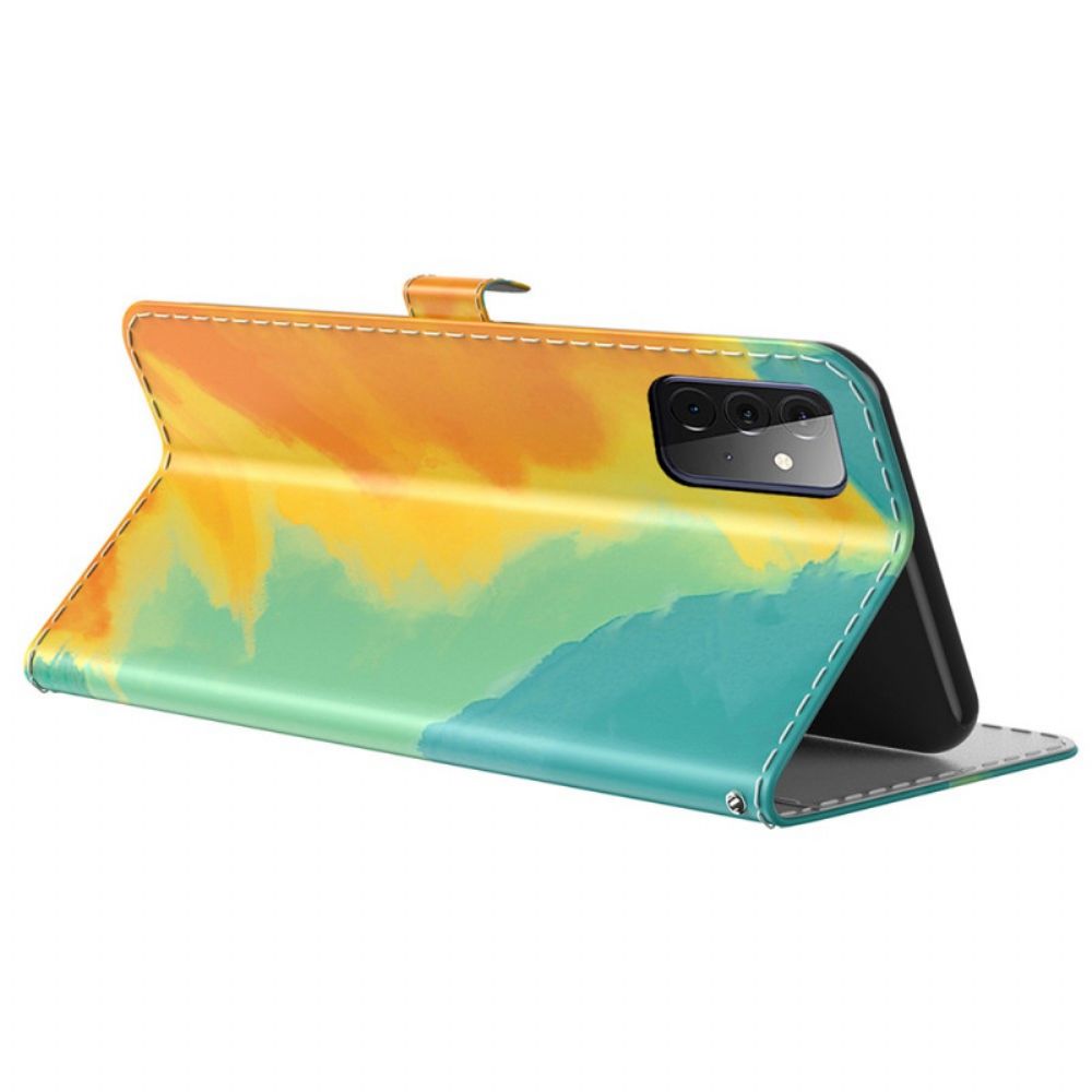 Flip Case Für Samsung Galaxy A72 4G / 5G Aquarell