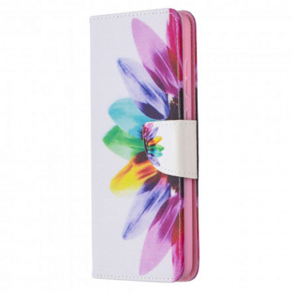 Flip Case Für Samsung Galaxy A72 4G / 5G Aquarell Blume