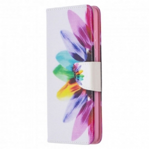 Flip Case Für Samsung Galaxy A72 4G / 5G Aquarell Blume