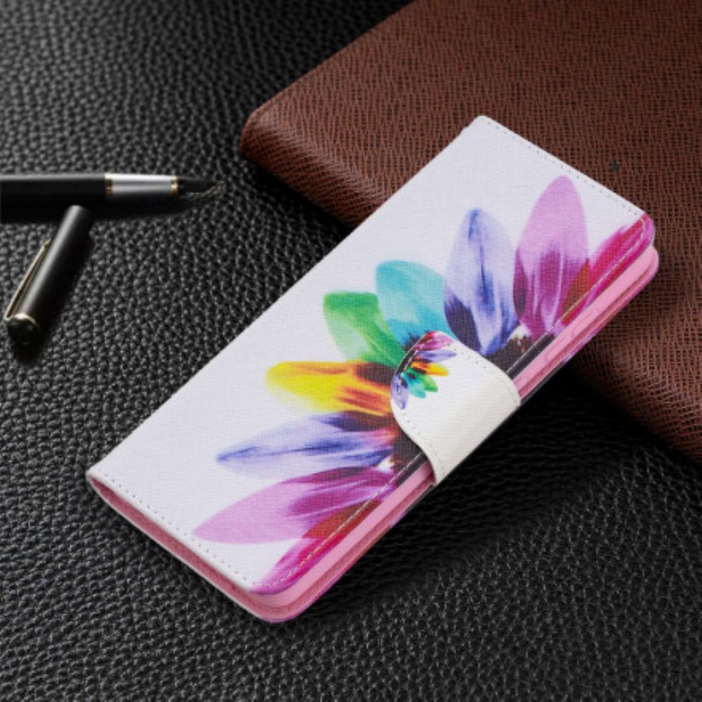 Flip Case Für Samsung Galaxy A72 4G / 5G Aquarell Blume