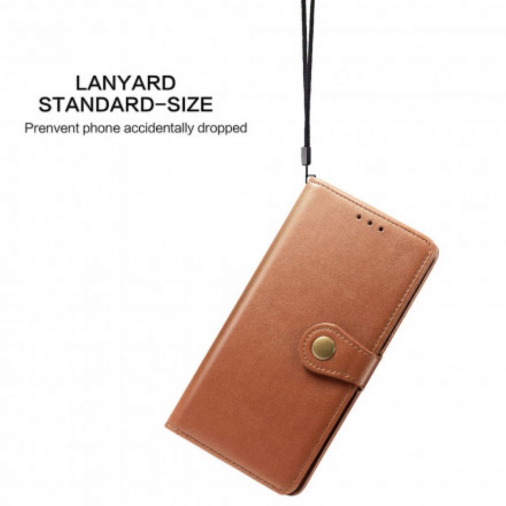 Flip Case Für Samsung Galaxy A72 4G / 5G Kunstleder Und Vintage-verschluss