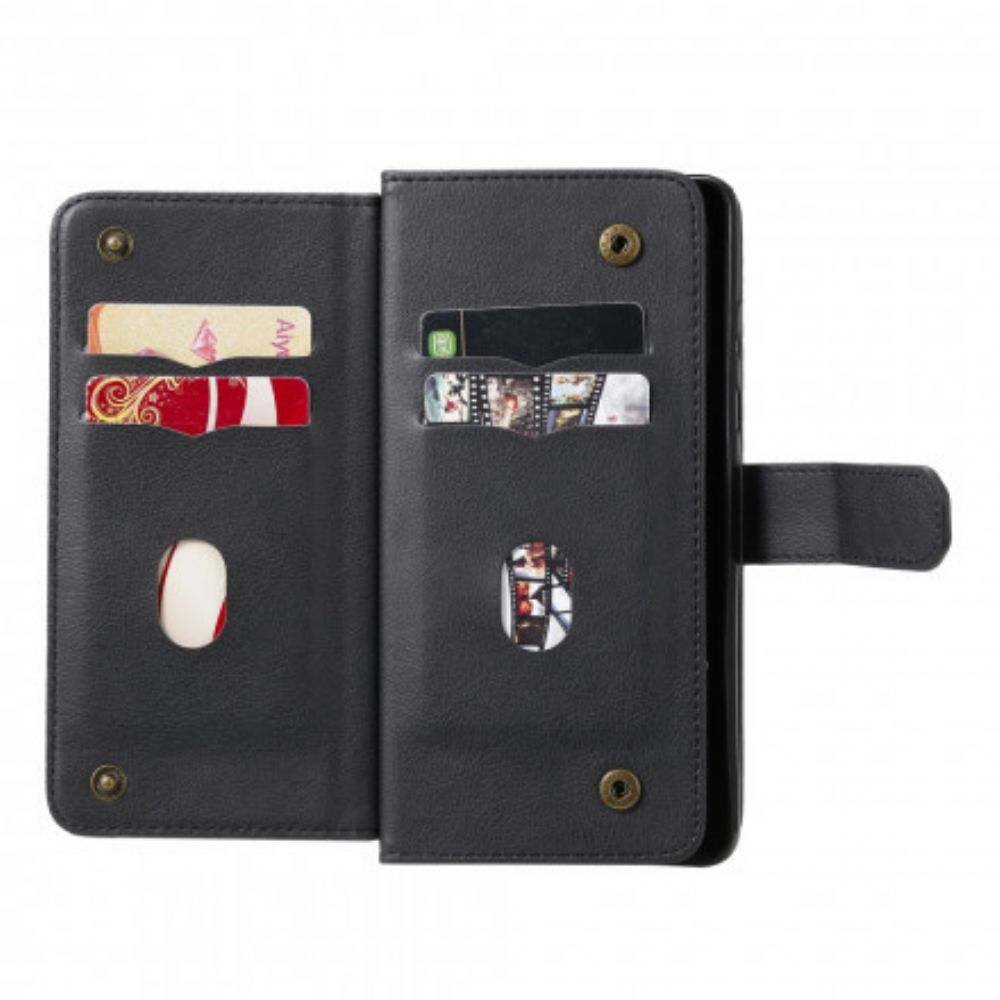 Flip Case Für Samsung Galaxy A72 4G / 5G Multifunktionaler 10er Kartenhalter