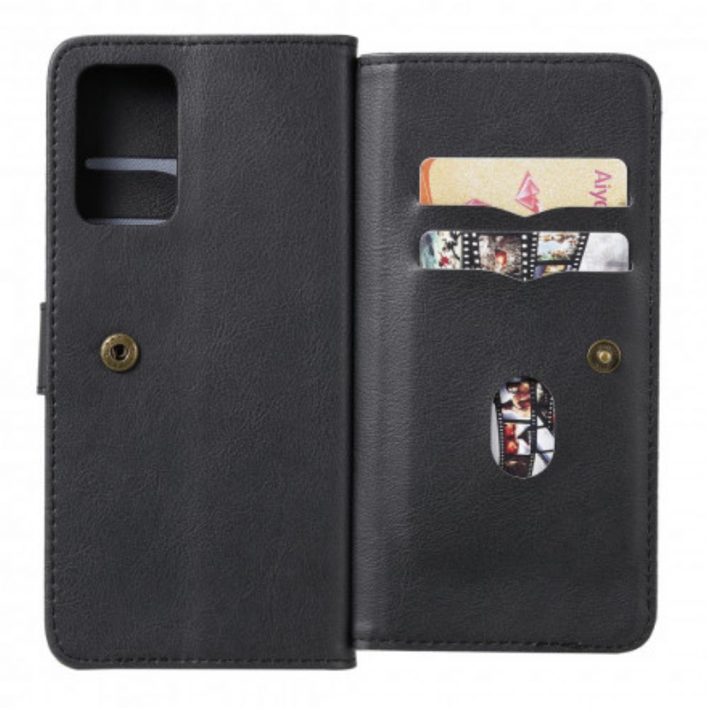 Flip Case Für Samsung Galaxy A72 4G / 5G Multifunktionaler 10er Kartenhalter