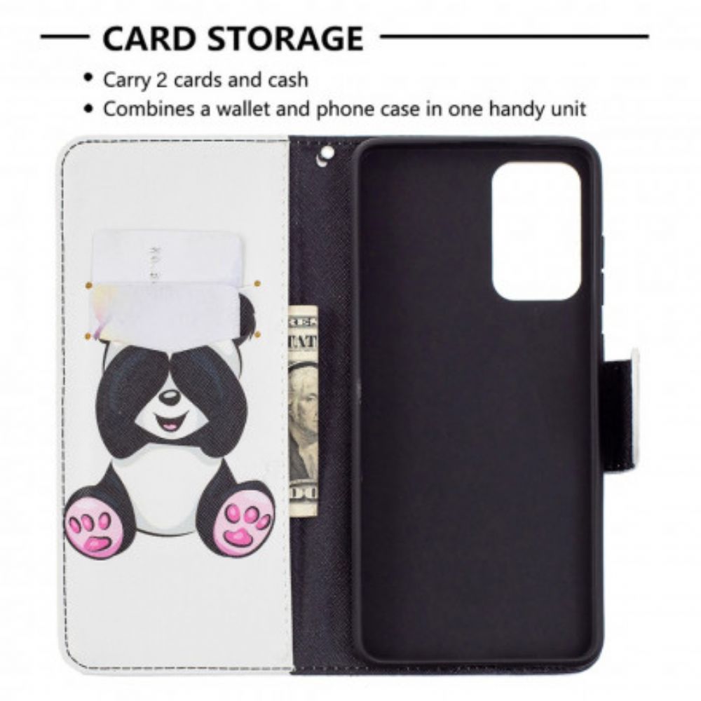 Flip Case Für Samsung Galaxy A72 4G / 5G Panda-spaß