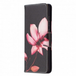 Flip Case Für Samsung Galaxy A72 4G / 5G Rosa Blume