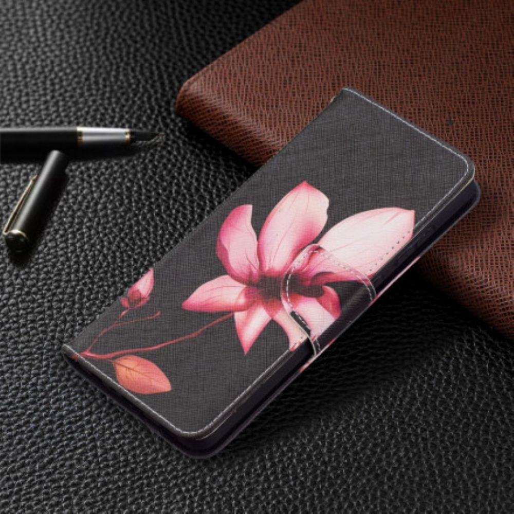 Flip Case Für Samsung Galaxy A72 4G / 5G Rosa Blume