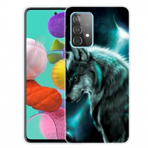 Handyhülle Für Samsung Galaxy A72 4G / 5G Königlicher Wolf