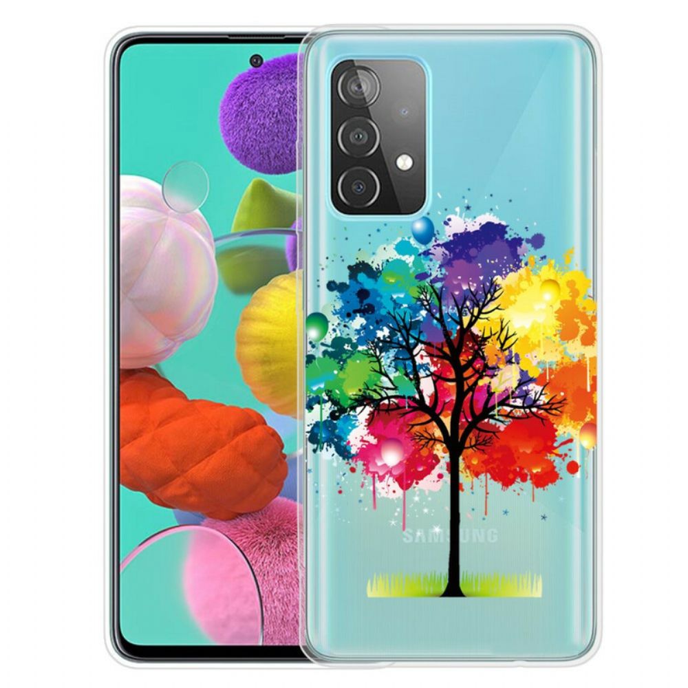 Hülle Für Samsung Galaxy A72 4G / 5G Aquarell Baum Transparent