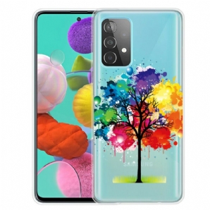 Hülle Für Samsung Galaxy A72 4G / 5G Aquarell Baum Transparent