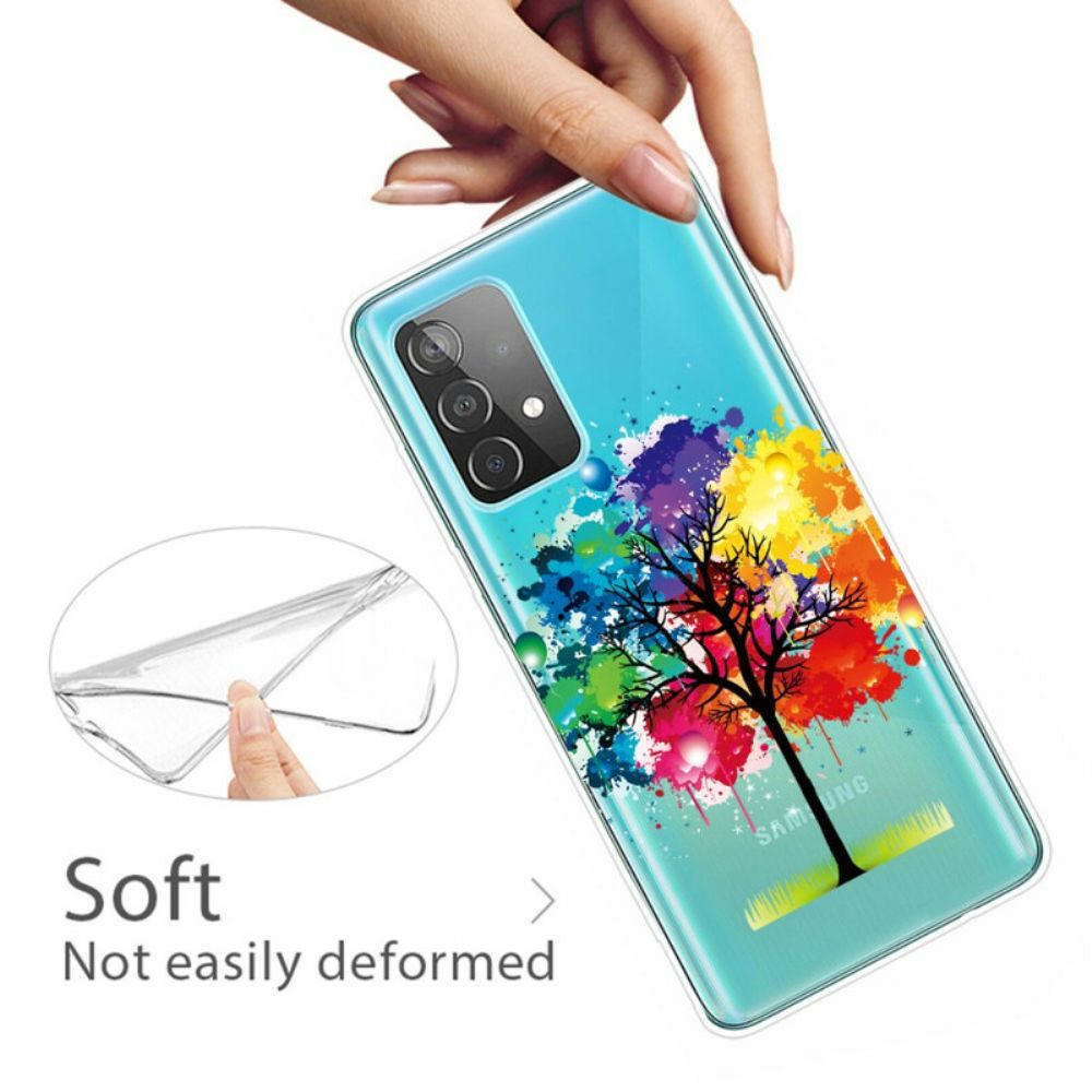 Hülle Für Samsung Galaxy A72 4G / 5G Aquarell Baum Transparent