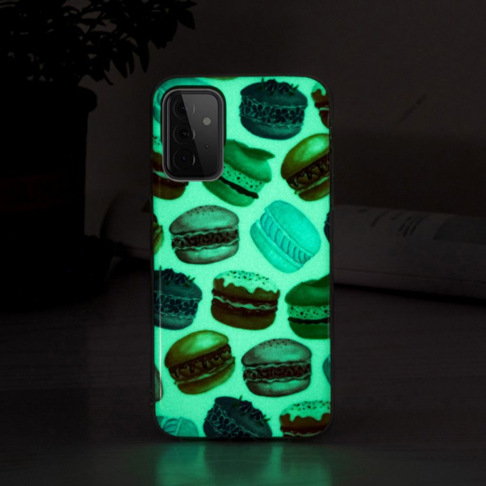 Hülle Für Samsung Galaxy A72 4G / 5G Fluoreszierende Makronen