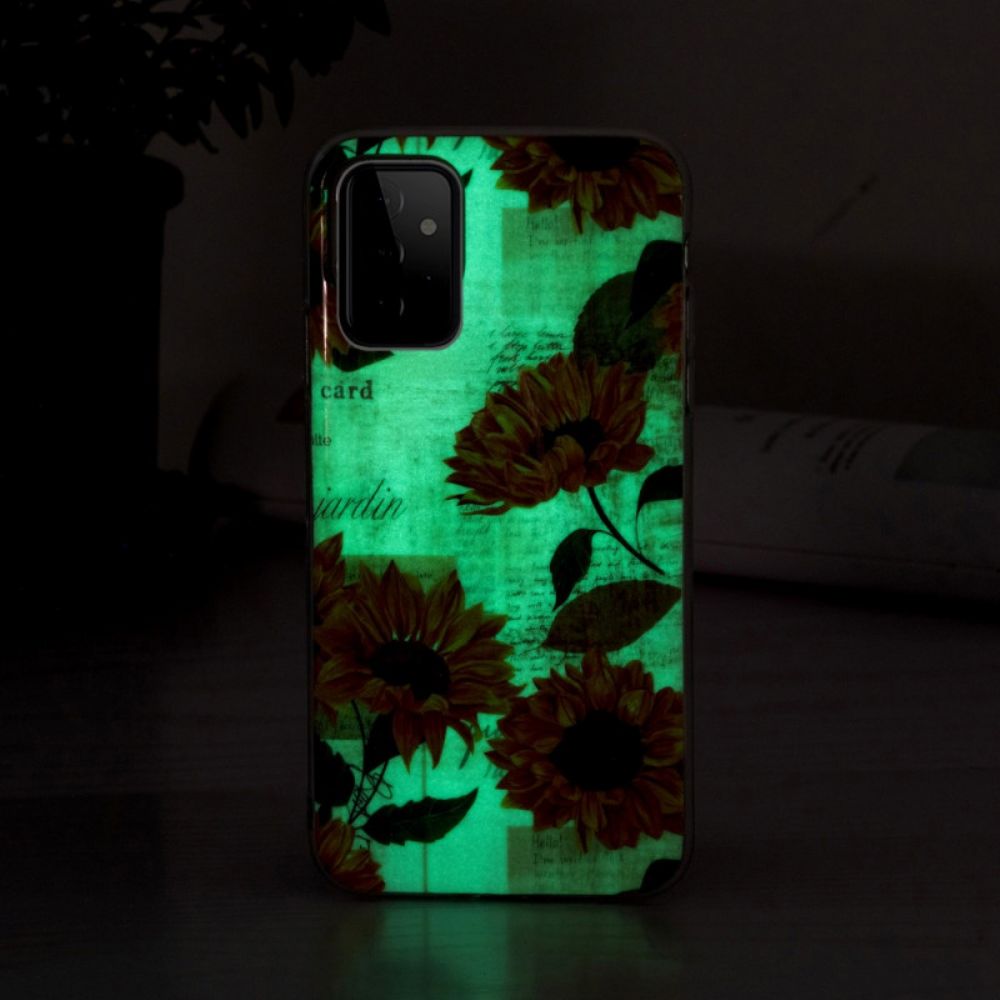 Hülle Für Samsung Galaxy A72 4G / 5G Fluoreszierende Sonnenblumen