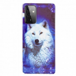 Hülle Für Samsung Galaxy A72 4G / 5G Fluoreszierende Wolf-serie